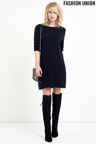 Fashion Union Ribbed Dress